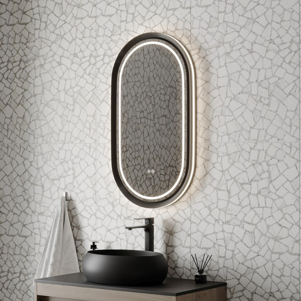 Изображение товара Зеркало Teymi Iva Magic Black 50х90 LED / T20622 (подсветка, сенсор, антипар)