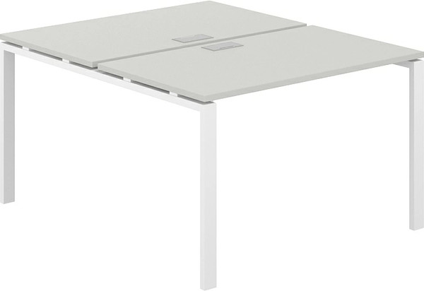 Изображение товара Комплект письменных столов Norden 120х143.8х75 / SG.244.SH.63.WH (белый/серый бархат)