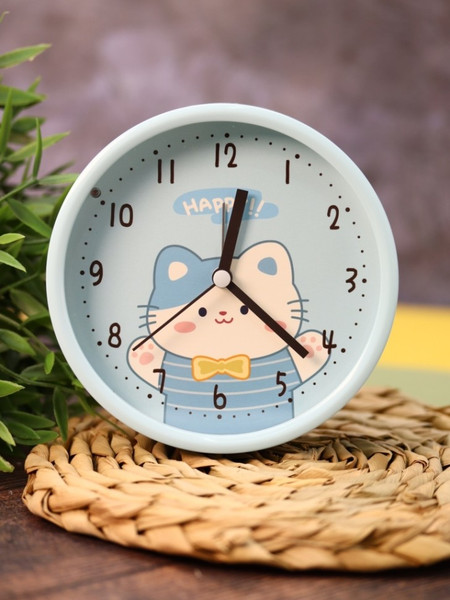 Изображение товара Настольные часы ILikeGift Playful cat / HL-2389HA-03 (синий)