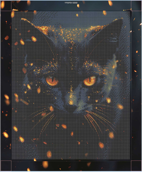 Изображение товара Набор алмазной вышивки Феникс+ Кот-маг / 68650