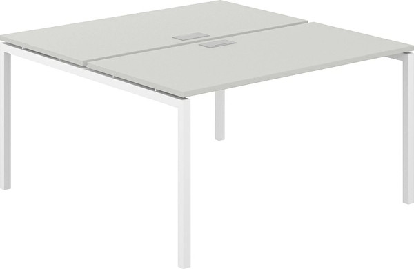 Изображение товара Комплект письменных столов Norden 140х143.8х75 / SG.245.SH.44.WH (белый/серый бархат)