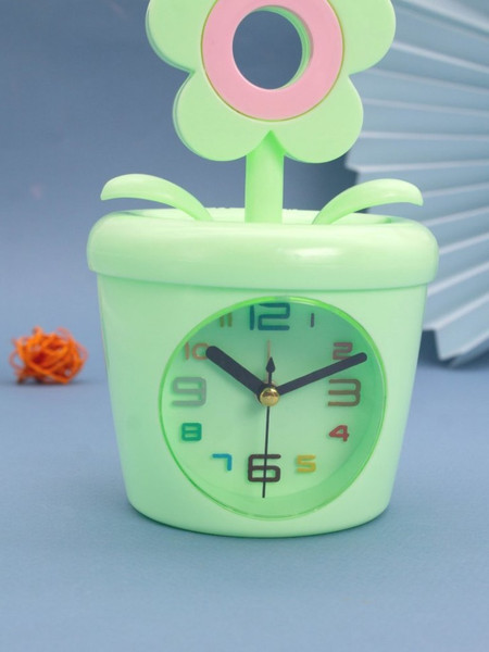 Изображение товара Настольные часы ILikeGift Flower in a pot / 100P-106-01 (зеленый)
