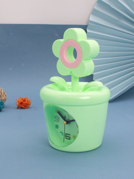 Изображение товара Настольные часы ILikeGift Flower in a pot / 100P-106-01 (зеленый)
