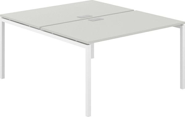 Изображение товара Комплект письменных столов Norden 140х163.8х75 / SG.248.SH.44.WH (белый/серый бархат)