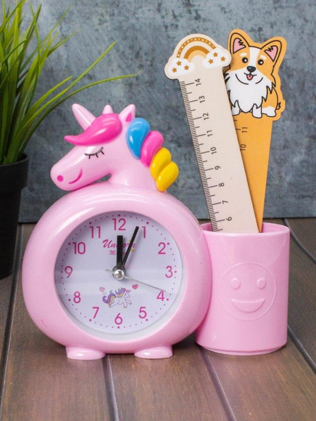 Изображение товара Настольные часы ILikeGift Rainbow unicorn / 7050-01 (розовый)