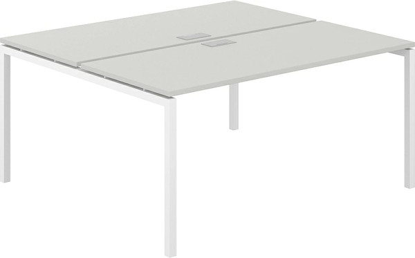 Изображение товара Комплект письменных столов Norden 160х143.8х75 / SG.246.SH.44.WH (белый/серый бархат)