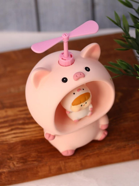 Изображение товара Ночник ILikeGift Baby pig fan / 1041-15B (розовый)