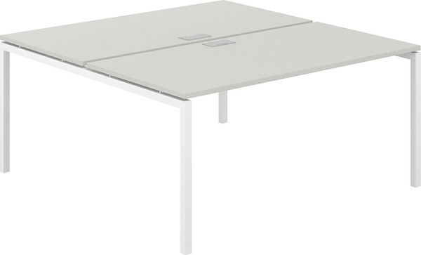 Изображение товара Комплект письменных столов Norden 160х163.8х75 / SG.249.SH.44.WH (белый/серый бархат)