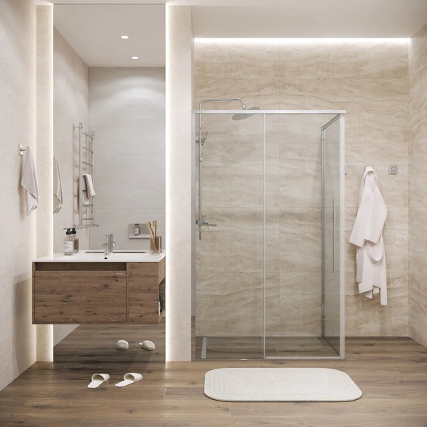 Изображение товара Душевой уголок Grossman Galaxy 100х100х195 / 120.K33.01.1010.10.00 (хром/прозрачное стекло)