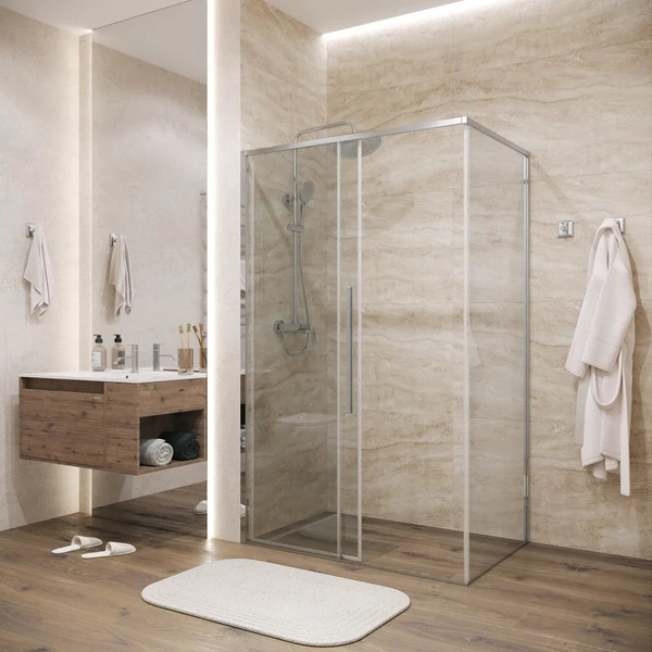 Изображение товара Душевой уголок Grossman Galaxy 100х100х195 / 120.K33.01.1010.10.00 (хром/прозрачное стекло)