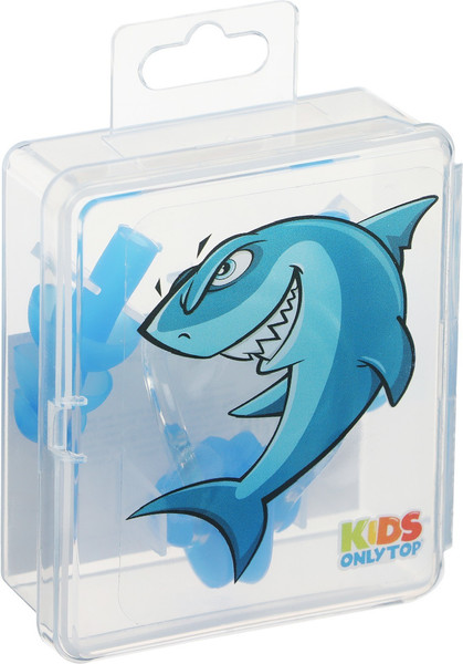 Изображение товара Набор для плавания Onlytop Акула. Зажим для носа, беруши / 9392774 (синий)