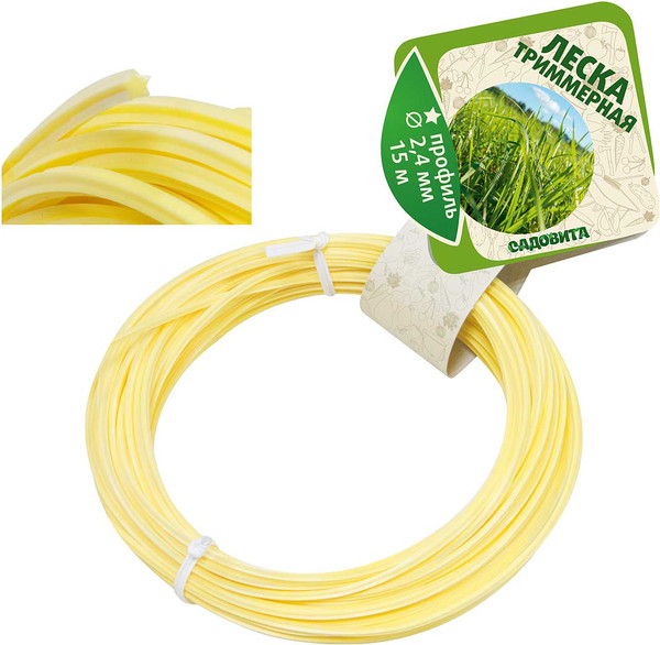 Изображение товара Леска для триммера Садовита Звезда d-2.4мм 15м