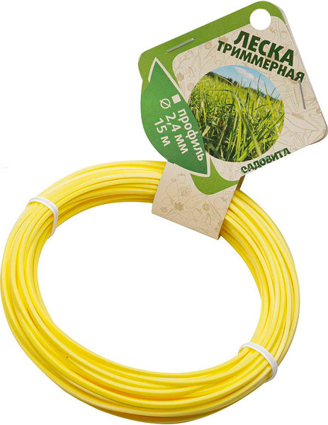 Изображение товара Леска для триммера Садовита Квадрат d-2.4мм (15м)