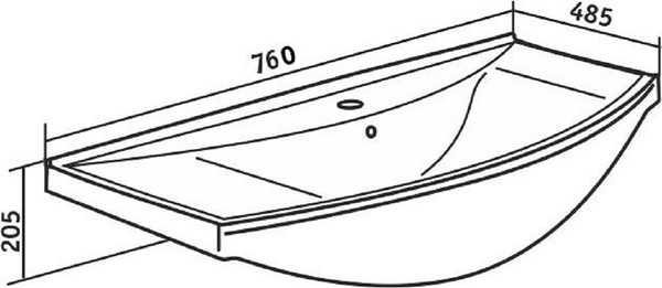 Изображение товара Умывальник Runo Стиль 75