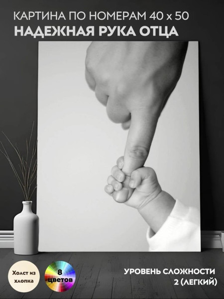 Изображение товара Картина по номерам ILikeGift Надежная рука отца / HR0477