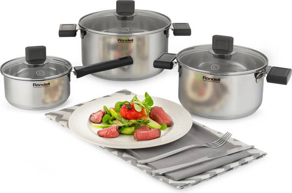 Изображение товара Набор кастрюль Rondell Quadro (3.1л+5.1л)