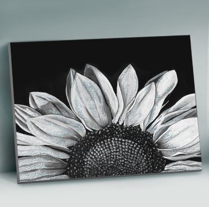 Изображение товара Картина по номерам ILikeGift Подсолнух на черном фоне / BQH0003