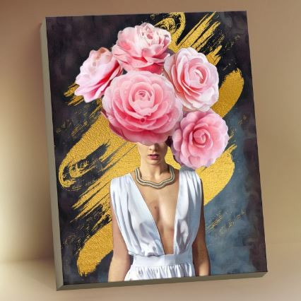 Изображение товара Картина по номерам ILikeGift Девушка с розами / HR0688