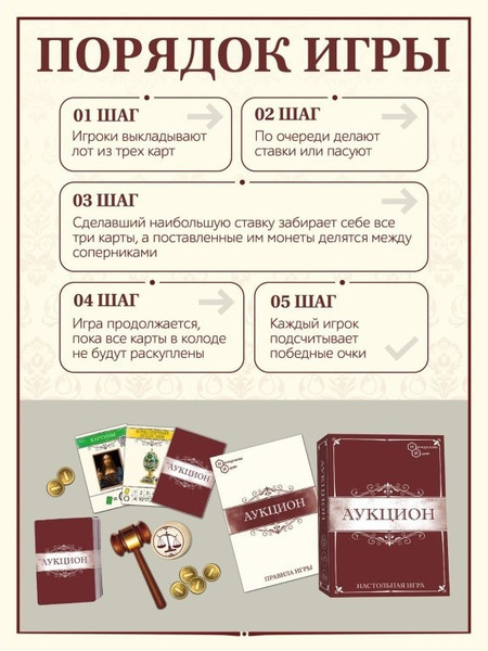 Изображение товара Настольная игра ILikeGift Аукцион / НС-8651