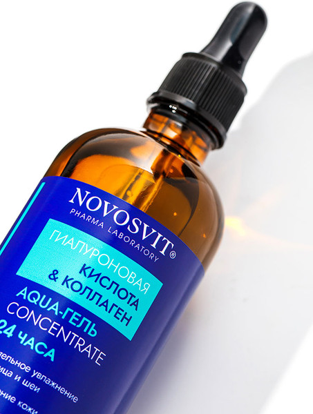 Изображение товара Гель для лица Novosvit Aqua-гель 24 часа Гиалуроновая кислота и коллаген (100мл)