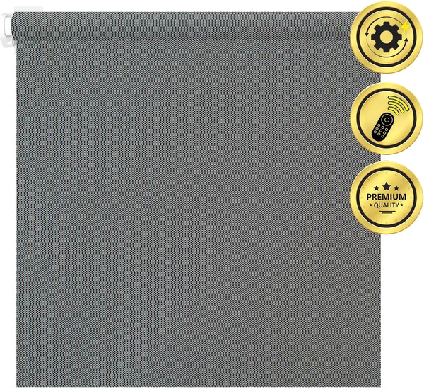 Изображение товара Рулонная электроштора НеоФьюжен Оливия 250х250 правая (маренго, белая фурнитура)