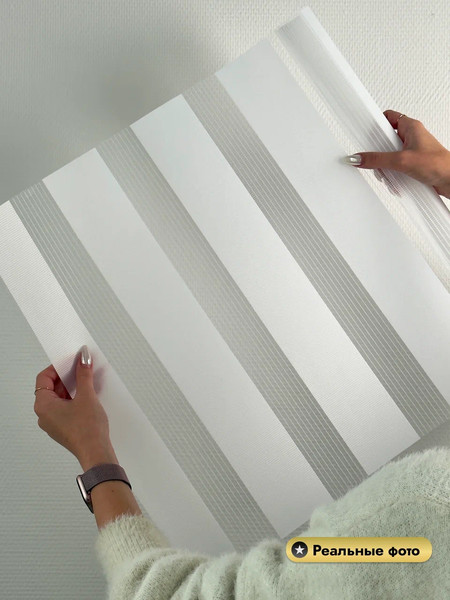 Изображение товара Рулонная электроштора НеоФьюжен Баланс 230х250 левая (белый, черная фурнитура)