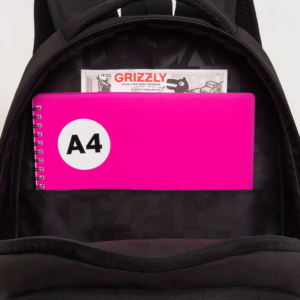 Изображение товара Школьный рюкзак Grizzly RB-551-5 (черный/серый)