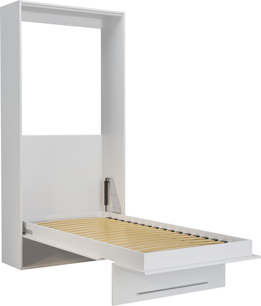 Изображение товара Шкаф-кровать трансформер Макс Стайл Mykonos Eco 90x200x18 Egger (белый классический W960 ST7)