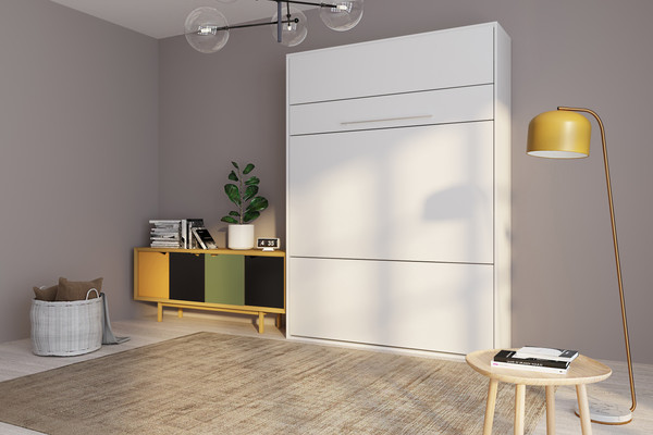 Изображение товара Шкаф-кровать трансформер Макс Стайл Mykonos Eco 160x200x18 Egger (белый классический W960 ST7)