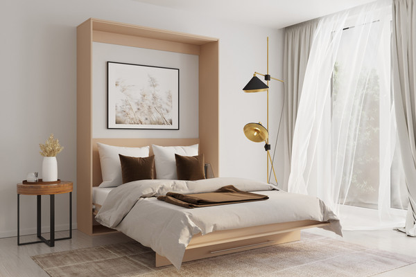 Изображение товара Шкаф-кровать трансформер Макс Стайл Mykonos Eco 160x200x21 Egger (миндаль бежевый U211 ST9)