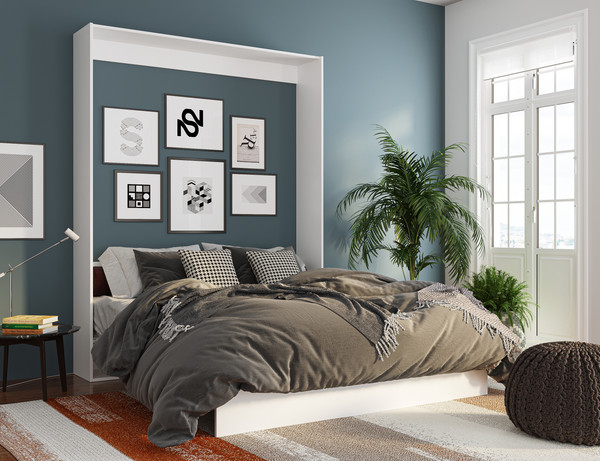 Изображение товара Шкаф-кровать трансформер Макс Стайл Dynamo 140x200x18 Egger (белый классический W960 ST7)