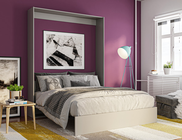 Изображение товара Шкаф-кровать трансформер Макс Стайл Dynamo 140x200x18 Egger (серый асфальт U732 ST9)