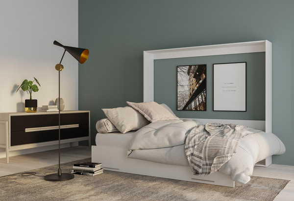 Изображение товара Шкаф-кровать трансформер Макс Стайл TNT 140x200x18 Egger (белый классический W960 ST7)