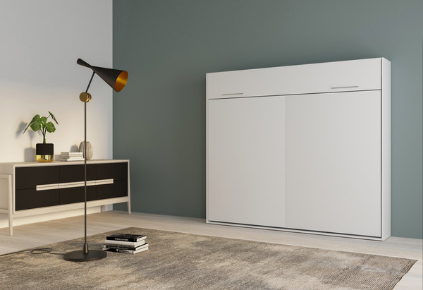 Изображение товара Шкаф-кровать трансформер Макс Стайл TNT 140x200x18 Egger (белый классический W960 ST7)