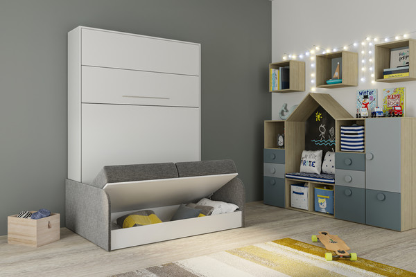 Изображение товара Комплект мебели трансформер Макс Стайл Practice Sofa 140x200x18 Egger (белый классический W960 ST7)