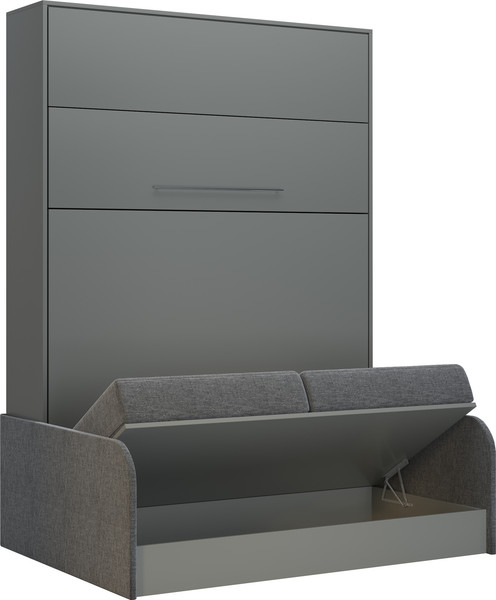Изображение товара Шкаф-кровать трансформер Макс Стайл Practice Sofa 160x200x18 Egger (серый асфальт U732 ST9)