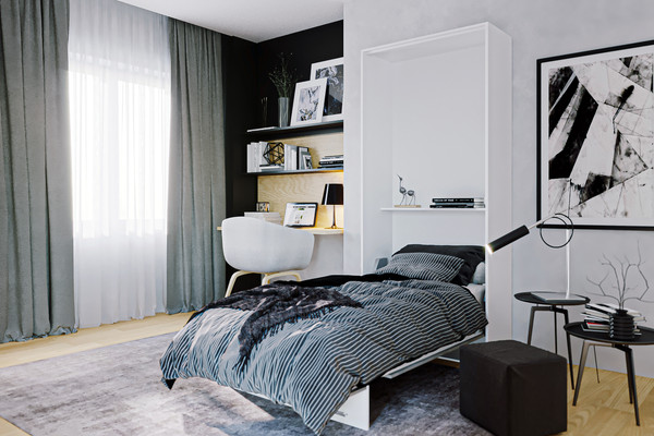 Изображение товара Шкаф-кровать трансформер Макс Стайл Loft 90/200/18 (Egger W908 ST2/F186 ST9)