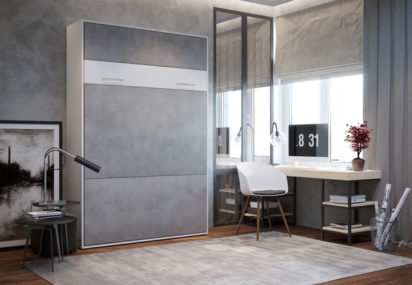 Изображение товара Шкаф-кровать трансформер Макс Стайл Loft 140x200x18 (Egger W908 ST2/F186 ST9)