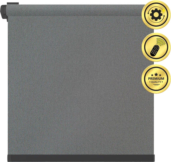 Изображение товара Рулонная электроштора НеоФьюжен Оливия 220х250 правая (маренго, черная фурнитура)