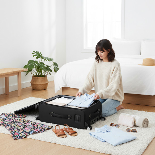 Изображение товара Чемодан на колесах MONZA 23014# (S, черный)