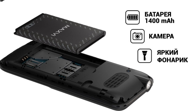 Изображение товара Мобильный телефон Maxvi K15n 4G (синий)