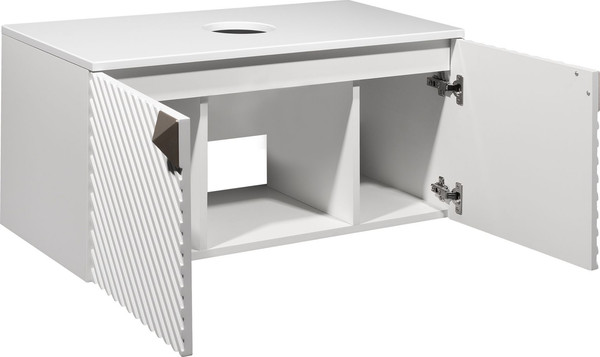 Изображение товара Тумба под умывальник Runo Андорра 85 (подвесная, белый матовый/белый глянец)