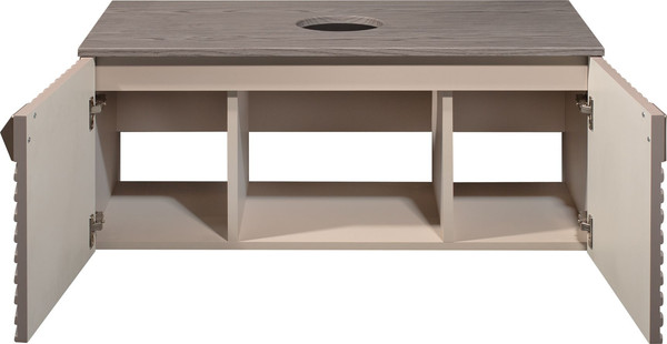 Изображение товара Тумба под умывальник Runo Андорра 85 (подвесная, кашемир серый/дуб какао)