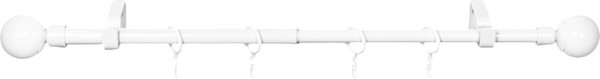 Изображение товара Карниз для штор Lm Decor Сфера раздвижной 16/19мм 1.6-3.0м 1 рядный (белый глянец)