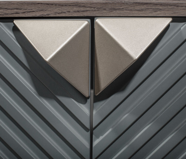 Изображение товара Тумба под умывальник Runo Андорра 85 (подвесная, графит/дуб коньячный)