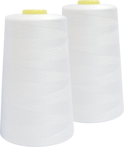 Изображение товара Набор швейных ниток Sentex 100% полиэстр 40/2 5000 ярдов (2шт, белый)