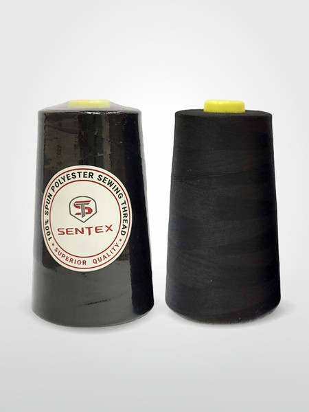 Изображение товара Набор швейных ниток Sentex 100% полиэстр 40/2 5000 ярдов (2шт, черный)
