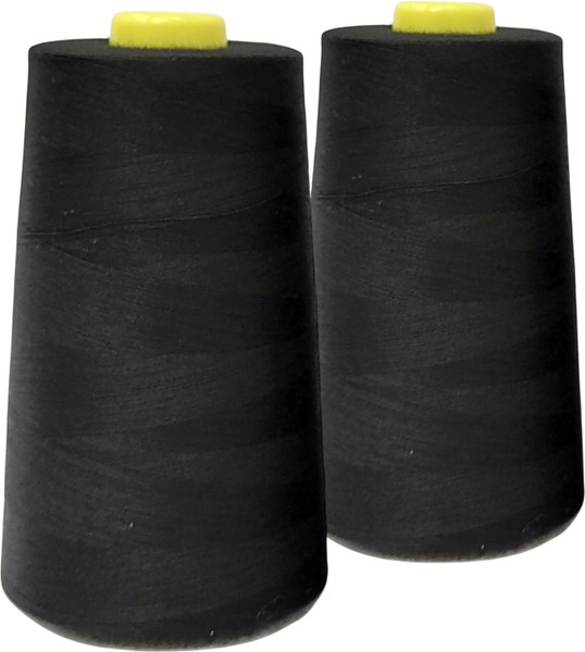Изображение товара Набор швейных ниток Sentex 100% полиэстр 40/2 5000 ярдов (2шт, черный)