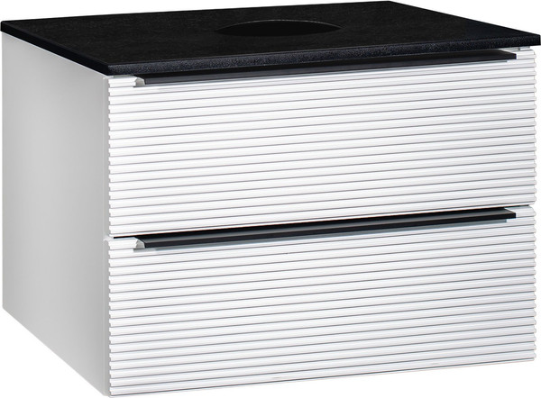 Изображение товара Тумба под умывальник Runo Орлеан 70 (подвесная, белый матовый/черный)