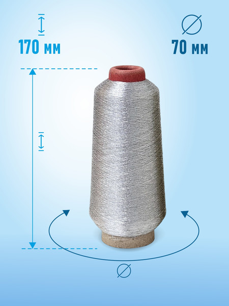 Изображение товара Вышивальные нитки Sentex 150D/ Нитки 100% ПЭ вышивальная 150D/2 5000 метров / FMS 3046 (серебристый)
